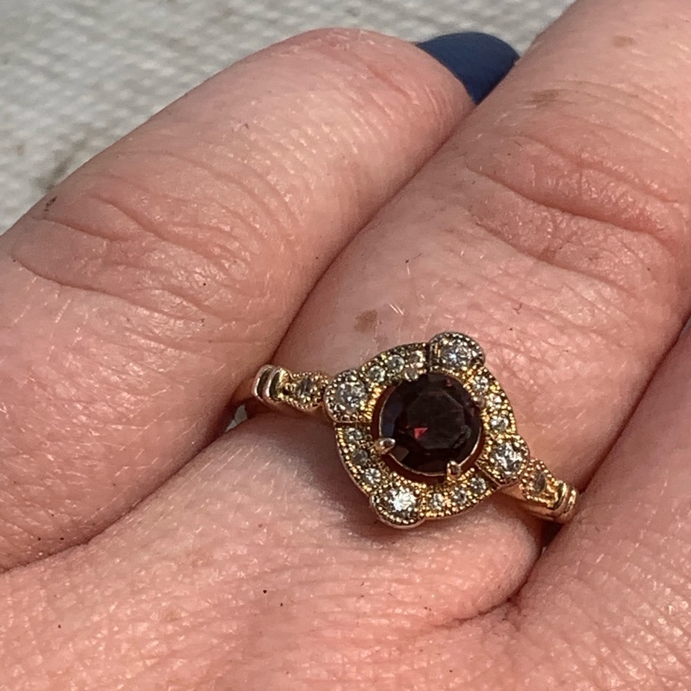 Purple Round Cut Ring